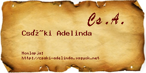 Csáki Adelinda névjegykártya